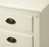 Mahogany White 3 Drawer Nightstand