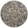 2’x3’ Gray and Navy Abstract Scatter Rug