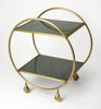 Modern Gold and Green Marble Rolling Server