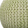 Cool Green Woven Pouf Ottoman