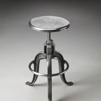 Glossy Iron Revolving Bar Stool