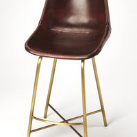 Loft Leather Bar Stool