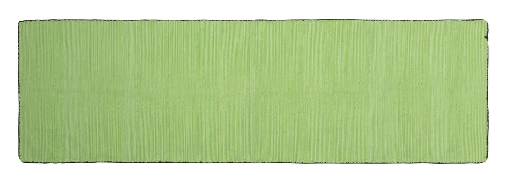 3' X 8' Apple Green Soft Stripes Runner Rug