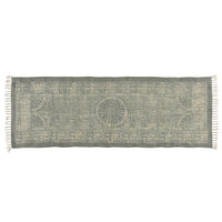 3’ x 8’ Sky Gray Distressed Medallion Runner Rug