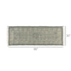 3’ x 8’ Sky Gray Distressed Medallion Runner Rug