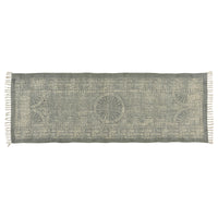 3’ x 8’ Sky Gray Distressed Medallion Runner Rug