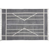 4’ x 6’ Gray and Cream Geometric Area Rug