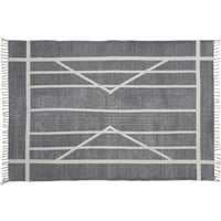 4’ x 6’ Gray and Cream Geometric Area Rug