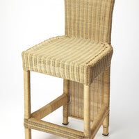 Natural Wicker Rattan Counter Stool