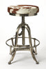 Hair on Hide Iron Bar Stool