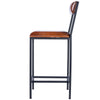 Classic Leather and Metal Counter Stool