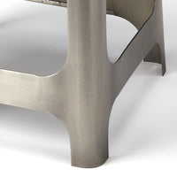 Iron and Leather Counter Stool