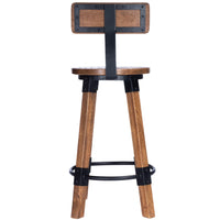 Sturdy Wood and Metal Counter Stool