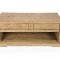 Natural Wood Classic Bench with Storage