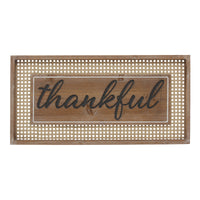 Wooden Thankful Wall Plaque