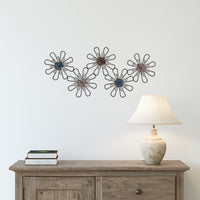 Wire Metal Floral Wall Décor