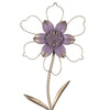 Contemporary Single Stem Metal Flower Wall Décor