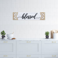 Farmhouse Style Blessed Wall Plaque