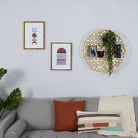 Gold Metal Moraccan Design Wall Shelves