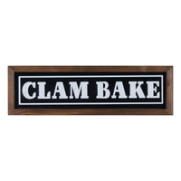 Metal and Wood Clam Bake Wall Plaque