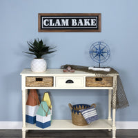 Metal and Wood Clam Bake Wall Plaque