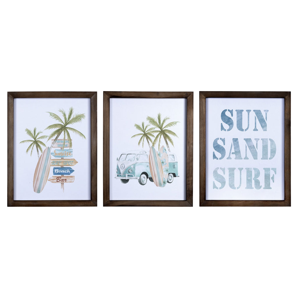 Set of Three Beach Themed Wall Art