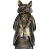 Fancy Victorian Fox Metal Statue