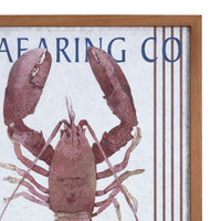 Framed Watercolor Lobster Wall Art