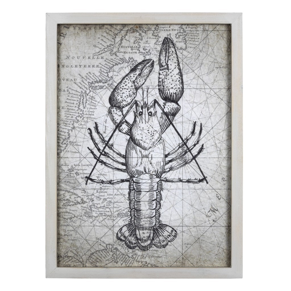 Framed Vintage Lobster Wall Art