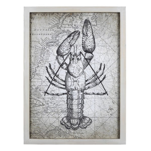 Framed Vintage Lobster Wall Art