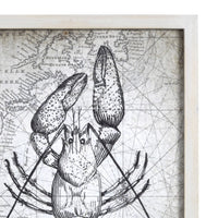 Framed Vintage Lobster Wall Art