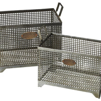 Set Of 2 Iron Storage Baskets