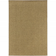 8’X11’ Solid Tan Indoor Outdoor Area Rug