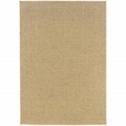 8’X11’ Solid Sand Beige Indoor Outdoor Area Rug