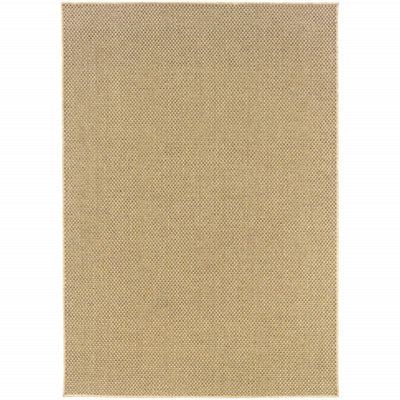 8’X11’ Solid Sand Beige Indoor Outdoor Area Rug