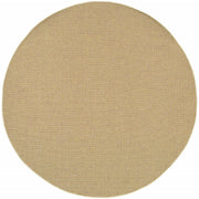 8’ Round Solid Sand Beige Indoor Outdoor Area Rug