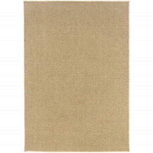 9’X13’ Solid Sand Beige Indoor Outdoor Area Rug