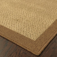 4’x6’ Beige and Brown Plain Indoor Outdoor Area Rug