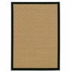 6’x9’ Beige and Black Plain Indoor Outdoor Area Rug