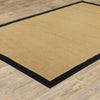 9’x13’ Beige and Black Plain Indoor Outdoor Area Rug