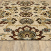 8’x10’ Ivory and Red Floral Vines Area Rug
