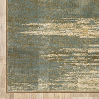 5’x7’ Blue and Brown Distressed Area Rug