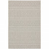 5’x7’ Gray and Ivory Geometric Indoor Outdoor Area Rug