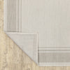 5’x7’ Ivory and Gray Bordered Indoor Outdoor Area Rug