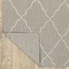 3’x5’ Gray and Ivory Trellis Indoor Outdoor Area Rug