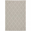 5’x7’ Gray and Ivory Trellis Indoor Outdoor Area Rug