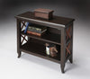 Newport Black &amp; Cherry Low Bookcase