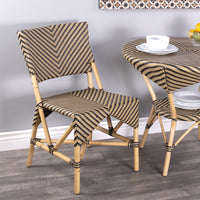 Indoor Outdoor Zig Zag Rattan Dining Chair