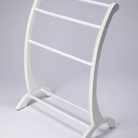 Glossy White Blanket Stand