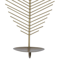 Petite Leaf Shaped Matte Gold Wall Sconce